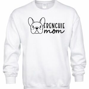 Frenchie Mom Crewneck – White or Gray